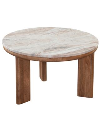 Layla 36" Round Marble Top Coffee Table