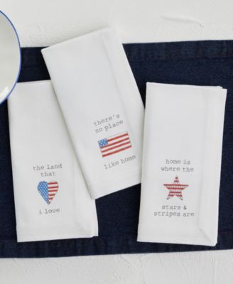 Cuties Americana Set of 4 Napkins, 8.25" x 8.25"