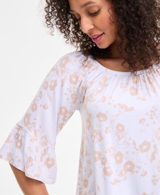 売れ筋商品|||スタイルアンドコー カットソー トップス レディース Petite Paisley Bloom Pintucked Top, Exclusively at Macy's Paisley White Style & Co Petite Paisley Bloom Pintucked Top, Exclusively
