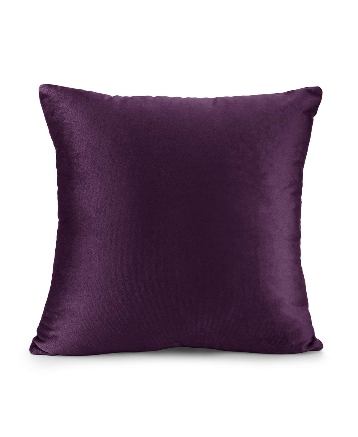 Nestl Elegant 2-pack Velvet Decorative Throw Pillows With Removeable Covers, 16" X 16" In Eggplant Purple