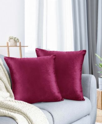 Elegant Velvet Removeable Cover 2-Pack Decorative Pillows, 16" x 16"