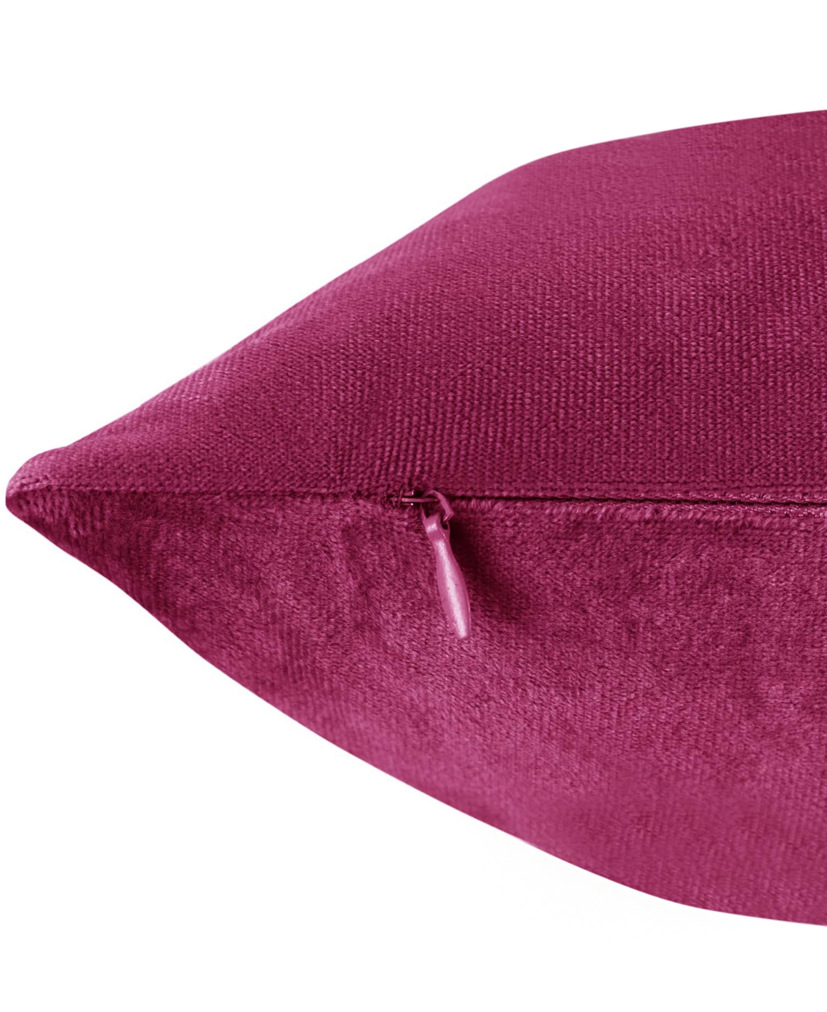 Nestl Elegant 2-pack Velvet Decorative Throw Pillows With Removeable Covers, 24" X 24" In Magenta