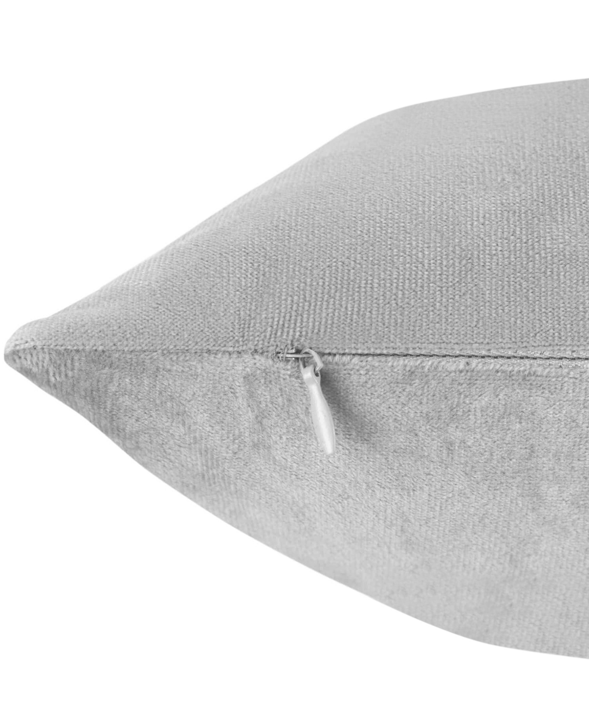 Nestl Elegant 2-pack Velvet Decorative Throw Pillows With Removeable Covers, 24" X 24" In Light Gray