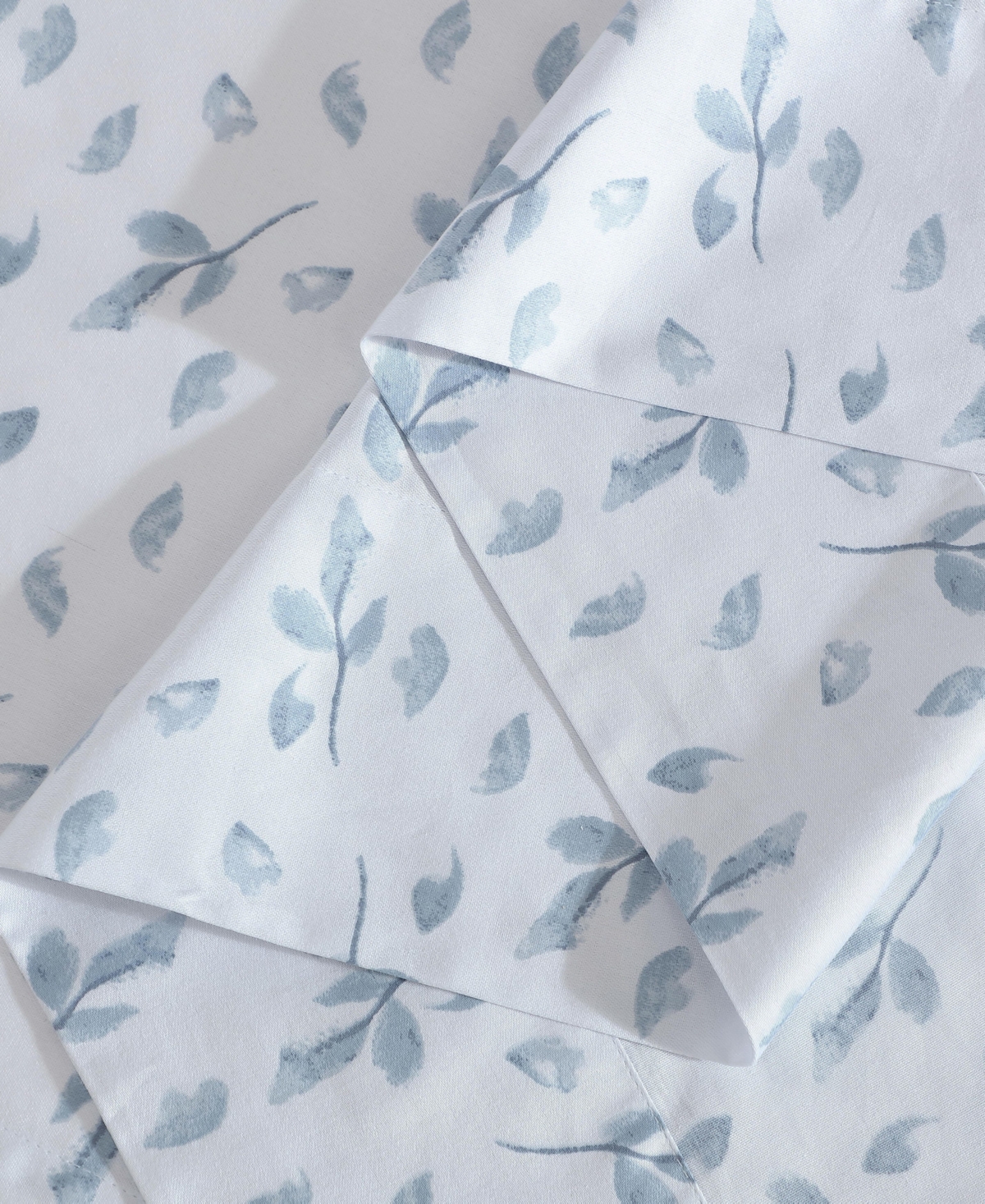 Calvin Klein Falling Petals Sheet Set In Pale Gray,blue