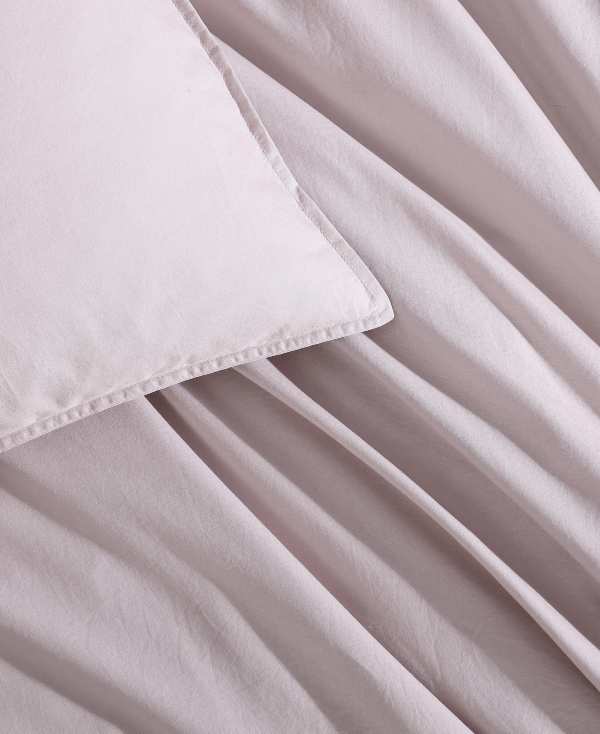 Shop Calvin Klein Washed Percale Cotton Solid 3 Piece Comforter Set, King In Petal Pink