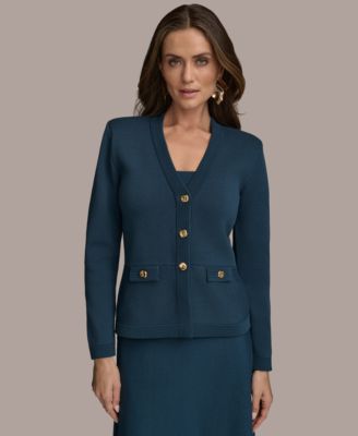 Donna Karan New York - Women's V-Neck Cardigan