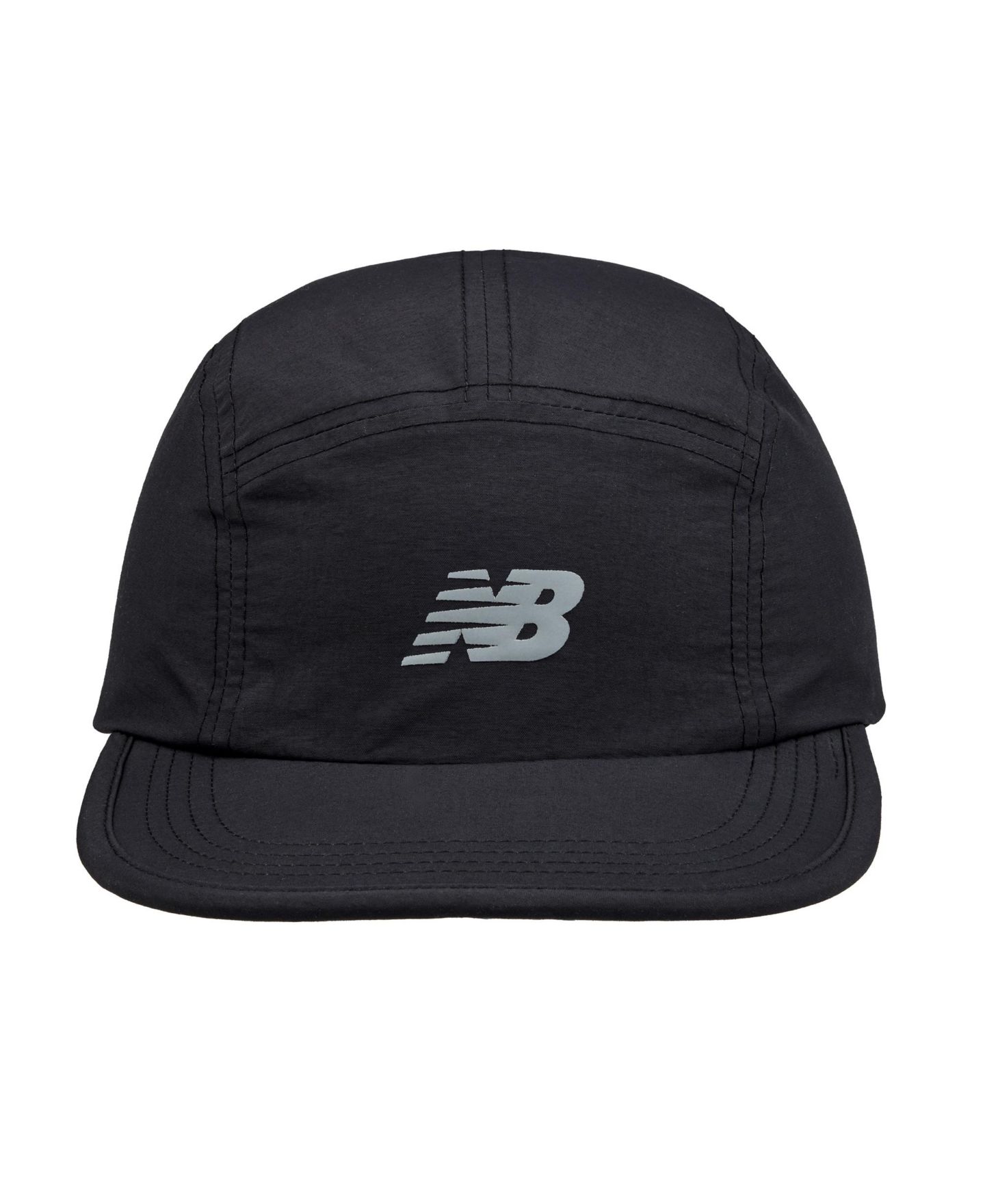 Мужской головной убор New Balance Flying Logo Black 5-Panel Camper Hat, цвет: Чёрный — фото 2