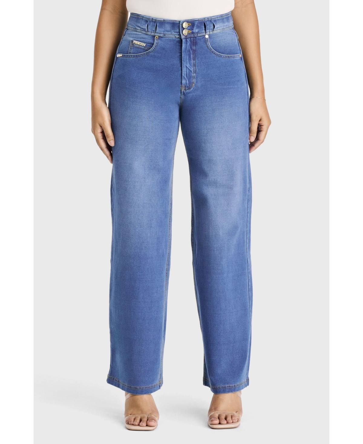 Women's N.o.w Denim High Waisted Wide Leg Jeans - Black