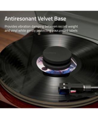 IB40 Turntable Isolation Base and Vinyl Record Weight Stabilizer with Rubberized Finish