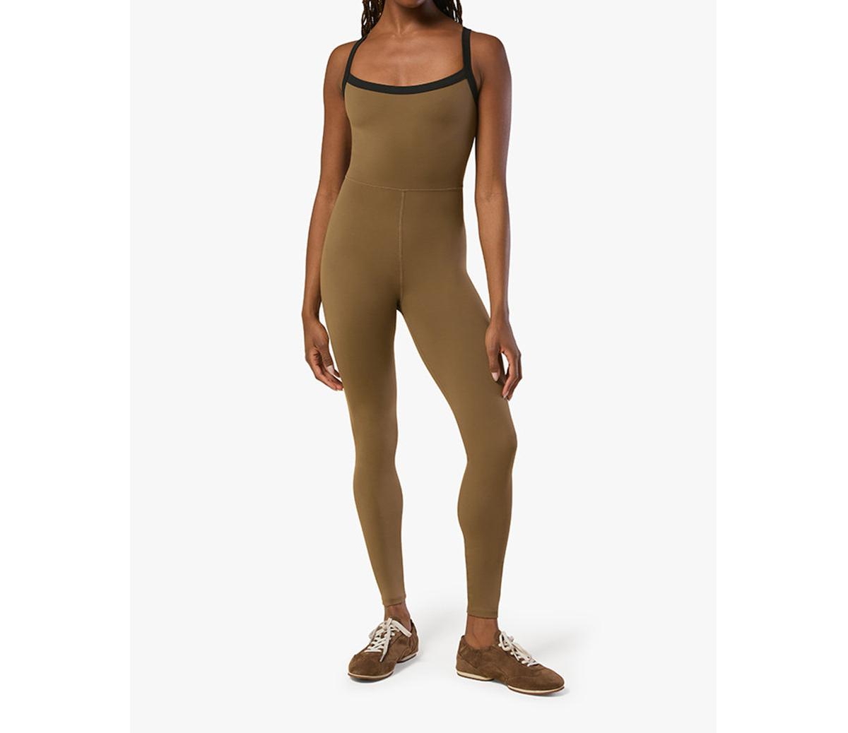 Women's Contrast Strap Jumpsuit - Kangaroo/black