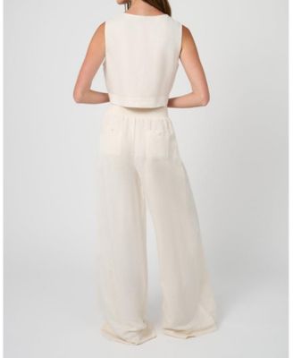 Women's Boxy Linen Boatneck Top