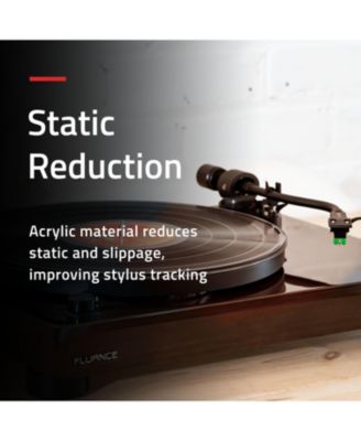 Acrylic Platter Mat for Turntables – Reduces Vibrations, Antistatic, Precision Machined, Compatible with 12" Record Players