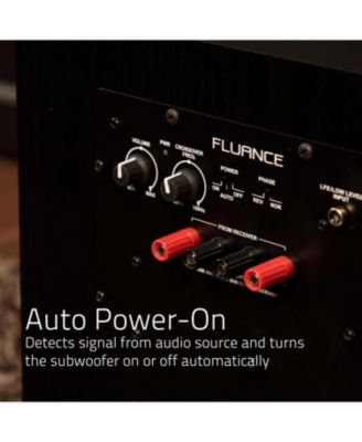 DB10W 10-inch Low Frequency Ported Front Firing Powered Subwoofer for Home Theater & Music (Natural Walnut)