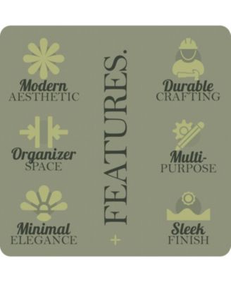 Charlie Rectangular Coffee Table, Center Table, Cocktail Tea Table for Living Room