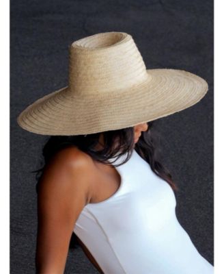 Rianna Palm Straw Hats in Natural Beige