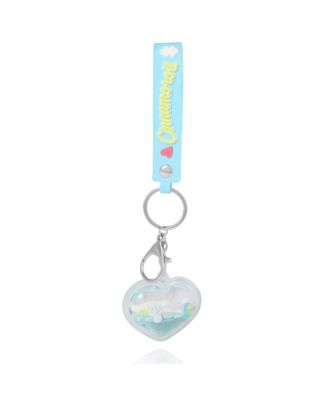 SALLY ROSE CINNAMOROLL HEART LIQUID KEYCHAIN