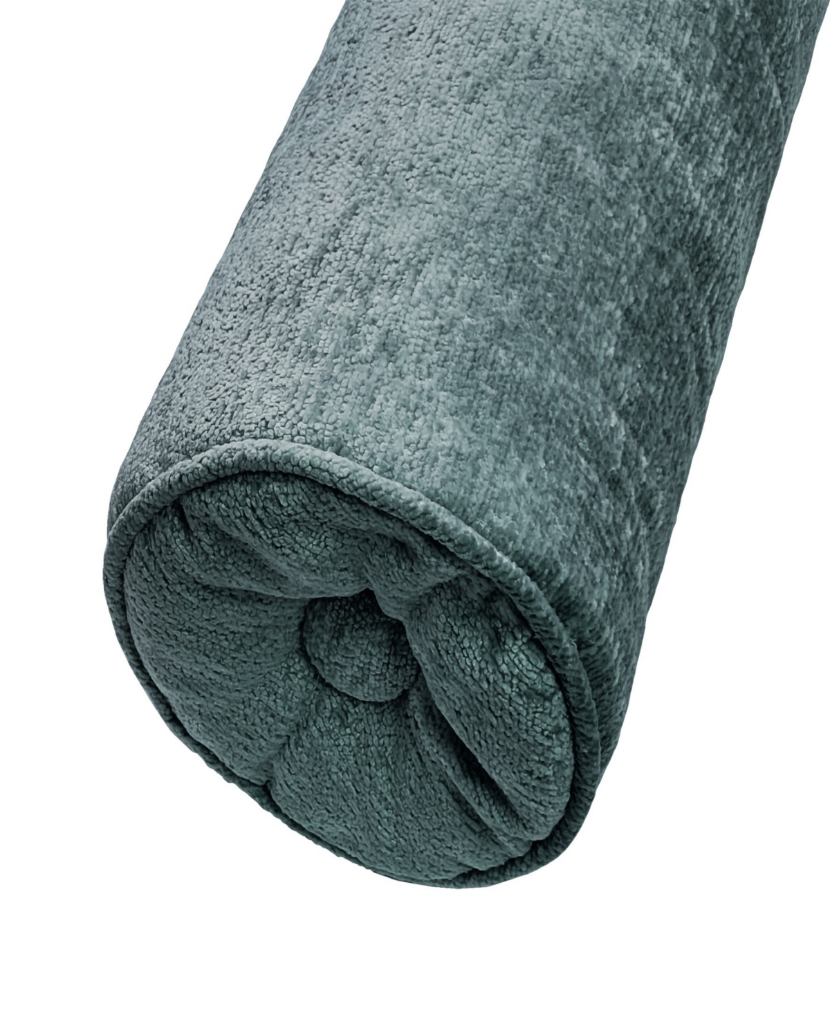 Ediehome Delmonico Chenille Lumbar Neck Roll Decorative Pillow, 7"x18" In Gray