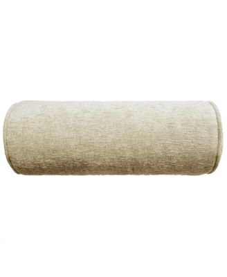 Delmonico Chenille Lumbar Neck Roll Decorative Pillow, 7"x18"