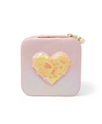 Girls Sparking Sequin Heart Jewelry Box