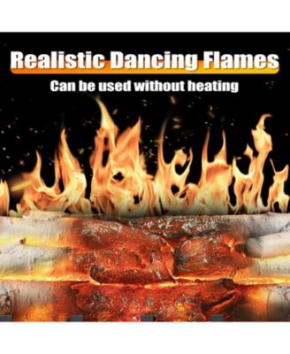 Electric Fireplace Heater with Remote Control and Adjustable Settings