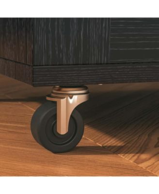 Rolling Kitchen Island Cart with Drop-Leaf Countertop, Barn 3Drawers