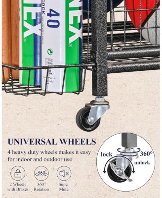 Weight Capacity Sports Storage Garage Organizer for Balls Yoga Mats Multifunction Equipment Rack