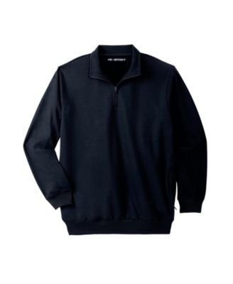Big & Tall Quarter Zip-Front Wicking Fleece Jacket