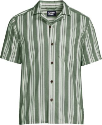 Men's Short Sleeve Linen Hawaiian Camp Collar Shirt
