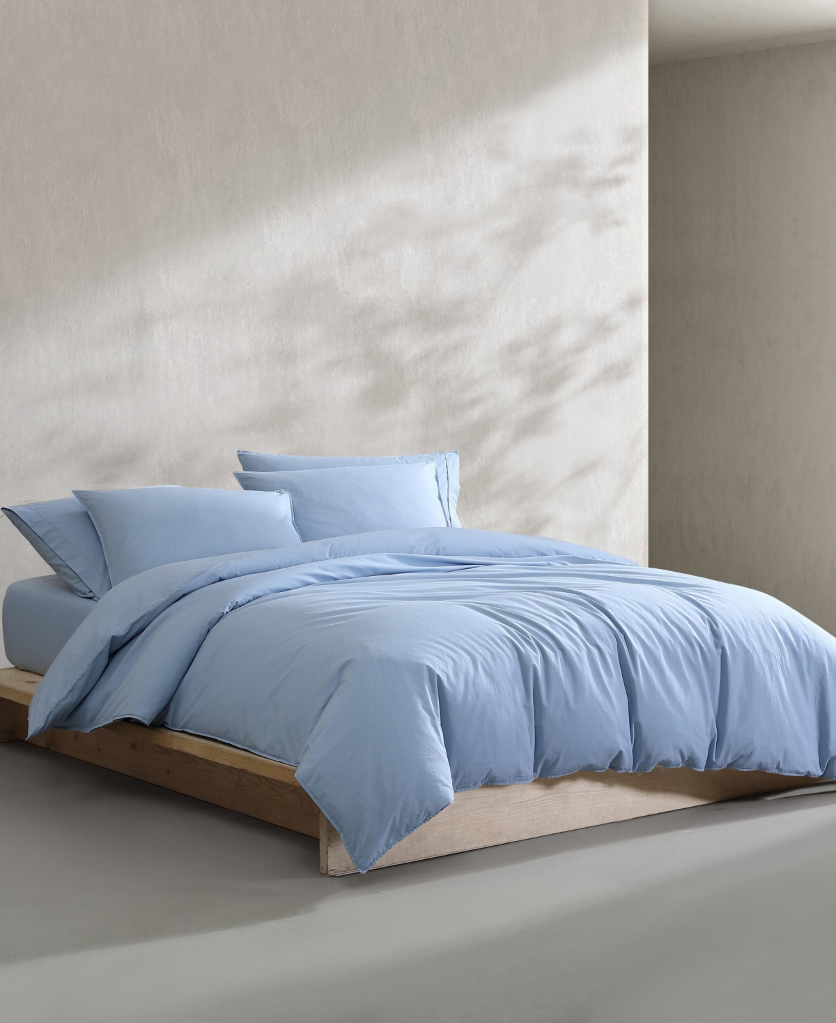 Calvin Klein Washed Percale Cotton 2-pc. Comforter Set, Twin/twin Xl In Blue