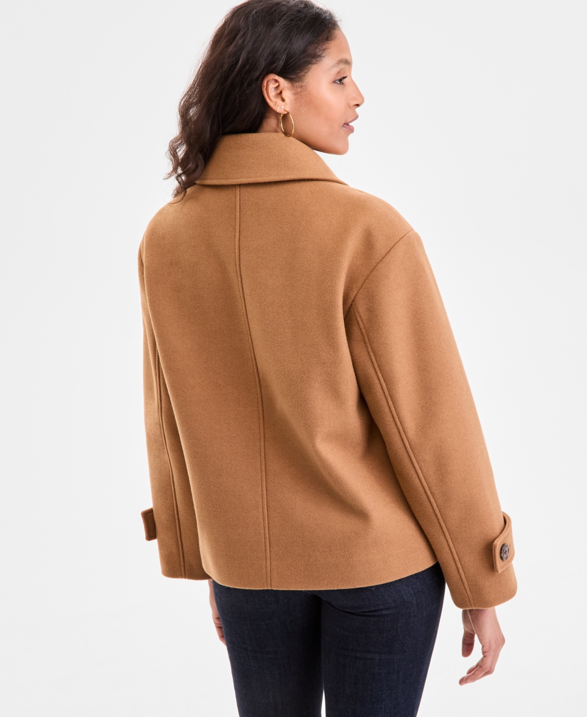 Michael Kors Michael  Women's Double-breasted Coat, Exclusively At Macy's In Brown