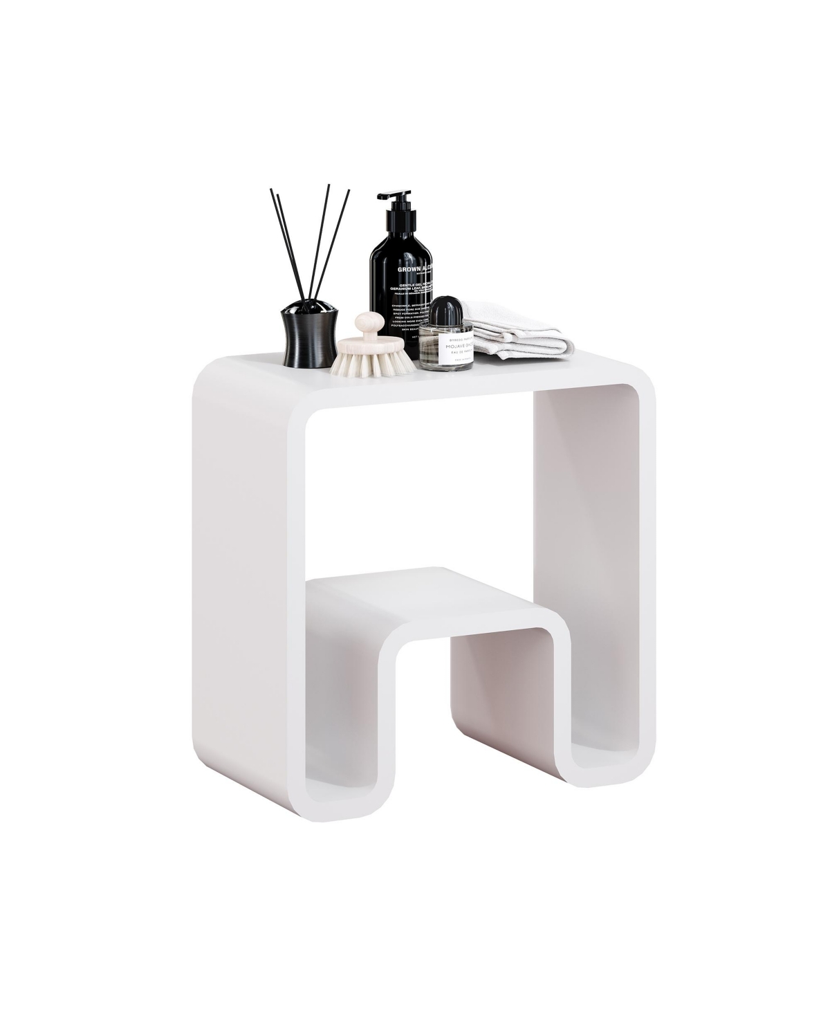 Casainc Freestanding Solid Surface Bathroom Shower Stool
