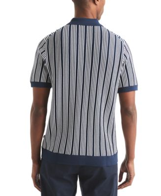 Men's Classic-Fit Stripe Sweater-Knit Polo Shirt