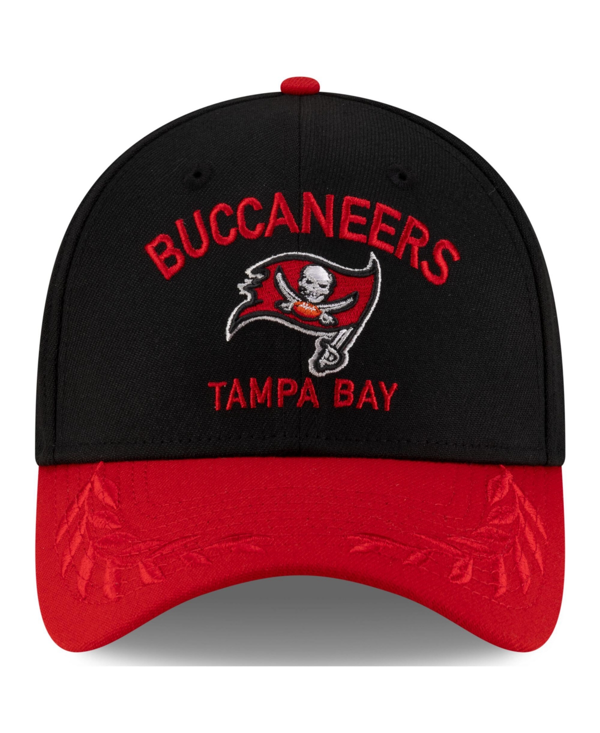 Shop New Era Men's Black/ Red Tampa Bay Buccaneers 2025 Nfl Draft 39thirty Flex Hat In Black,red