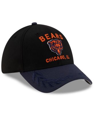 Men's Black/Navy Chicago Bears 2025 NFL Draft 39THIRTY Flex Hat