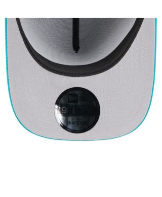 Men's Black/Aqua Miami Dolphins 2025 NFL Draft A-Frame 9FIFTY Snapback Hat