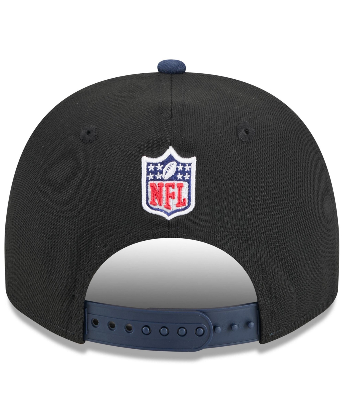 NEW ERA MEN'S BLACK/NAVY NEW ENGLAND PATRIOTS 2025 NFL DRAFT A-FRAME 9FIFTY SNAPBACK HAT 