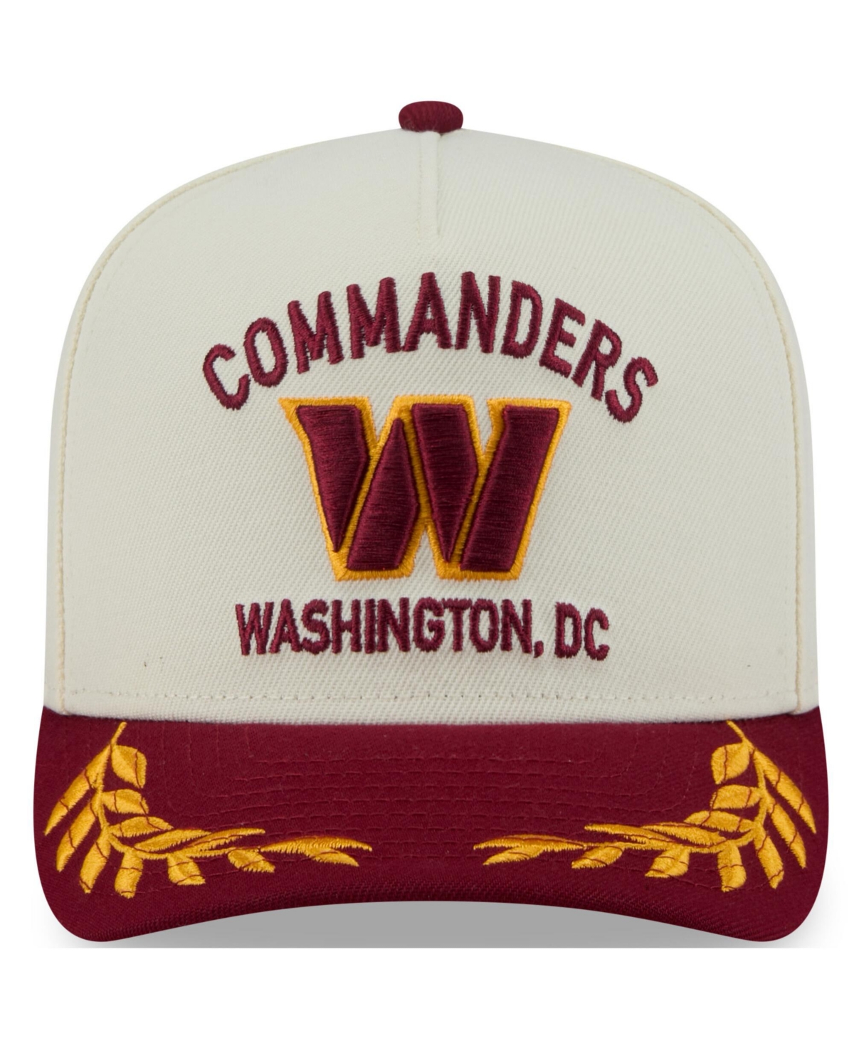 New Era Men's Cream/burgundy Washington Commanders 2025 Nfl Draft A-frame 9fifty Snapback Hat In Cream,burgundy