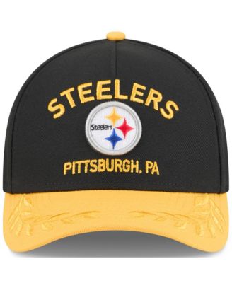 Men's Black/Yellow Pittsburgh Steelers 2025 NFL Draft 9FORTY A-Frame M-Crown Adjustable Hat