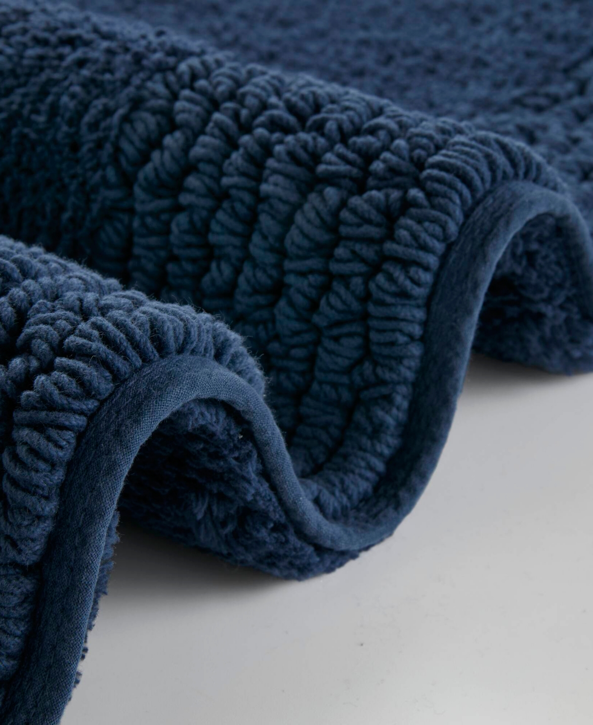 Madison Park Signature Splendor Reversible Tufted Cotton Bath Rug, 24" X 72"