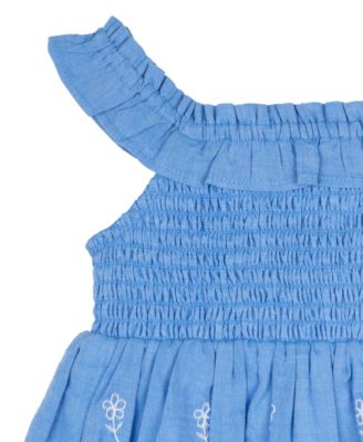 Baby Girls Smocked Eyelet Dress 