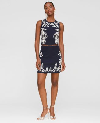 Women's Embroidered Mini Skirt