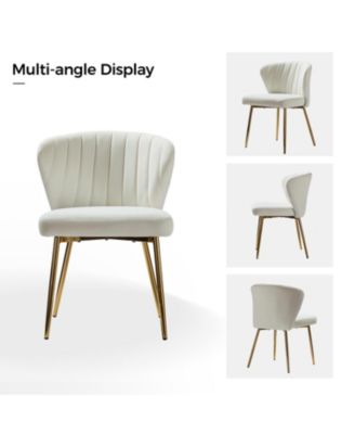 Set of 2  Polyester Velvet Modern Design, Upholstered  Milia Dining Chair