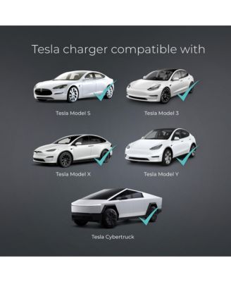 Level 1 Tesla EV Charger (WiFi) with App Control - 120V, 12 Amp, & 16 ft Cord - Portable Charger for Tesla EVs with NEMA 5-15 Plug - Compatible with all Tesla Model S, 3, X, Y & Cybertruck