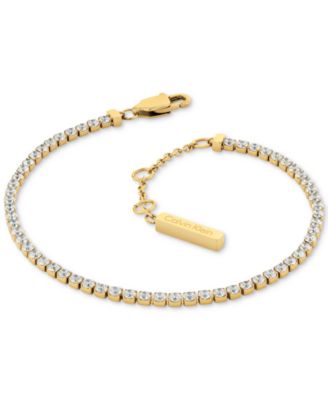 Stainless Steel 3-Pc. Set Crystal Mixed Chain Bracelets