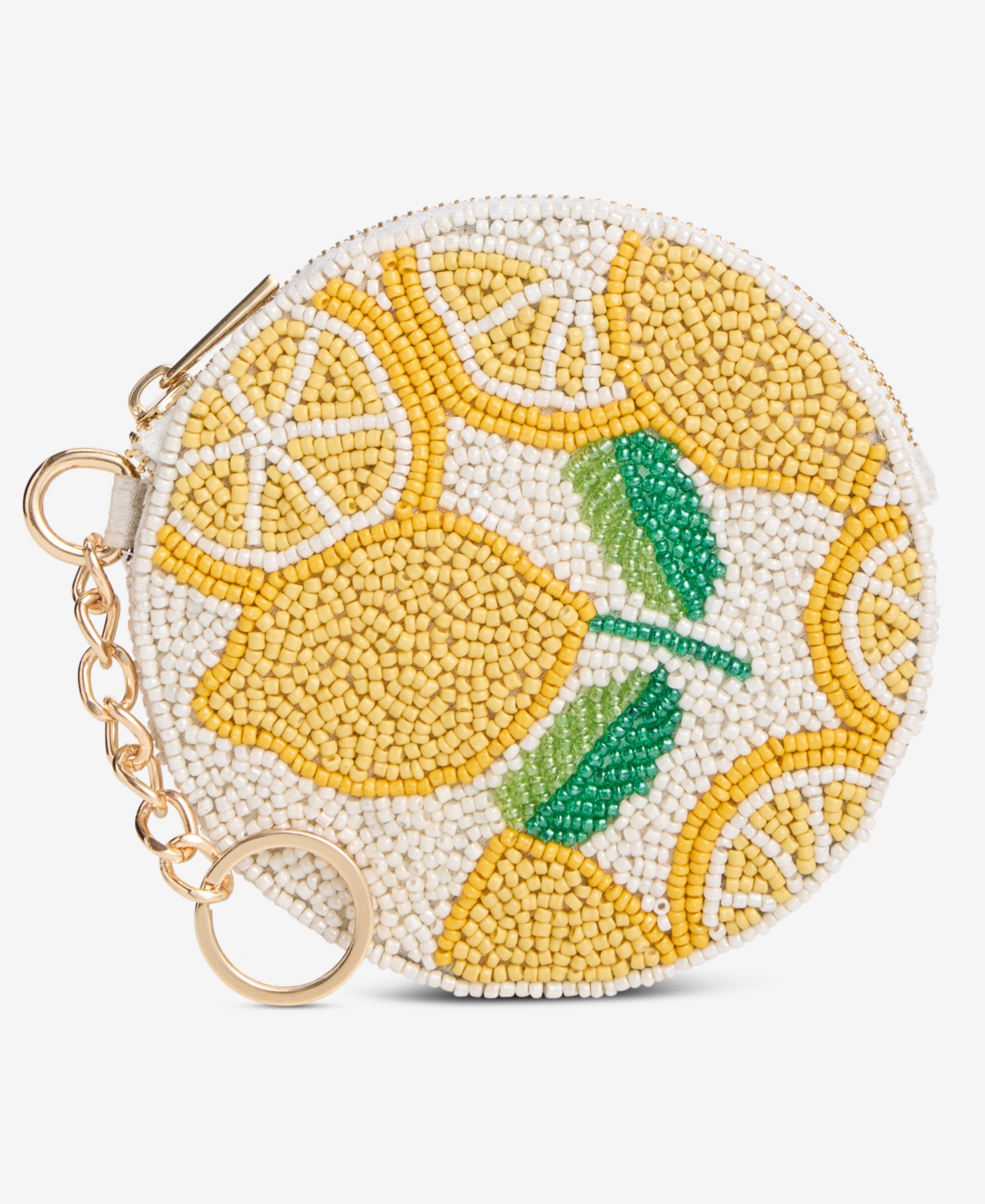 On 34th Hand Beaded Round Coin Purse, Exclusively At Macy's In Yellow