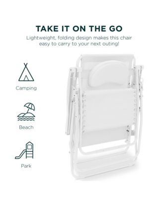 Oversized Zero Gravity Chair, Folding Outdoor Patio Recliner w/ Cup Holder