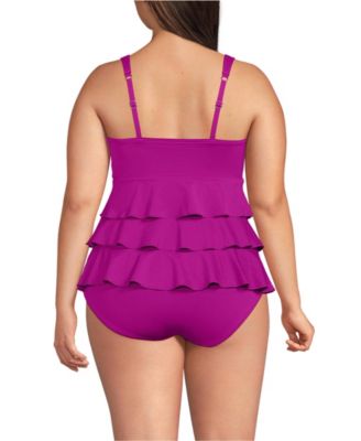 Women's Ruffle Fauxkini One Piece Swimsuit