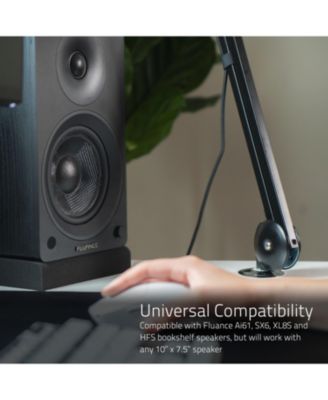 High Density Acoustic Foam Isolation Pads for Bookshelf Speakers and Studio Monitors, 10" x 7.5", Improved Sound, Vibration Damping, Multiple Listening Angles - Pair (SP05)