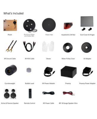 RT83 Turntable, PA10 Phono Preamp, Ai41 Powered Speakers, Ortofon 2M Red Cartridge, 90W Class D Amplifier, Bluetooth