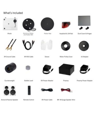 RT83 Turntable, PA10 Phono Preamp, Ai41 Powered Speakers, Ortofon 2M Red Cartridge, 90W Class D Amplifier, Bluetooth